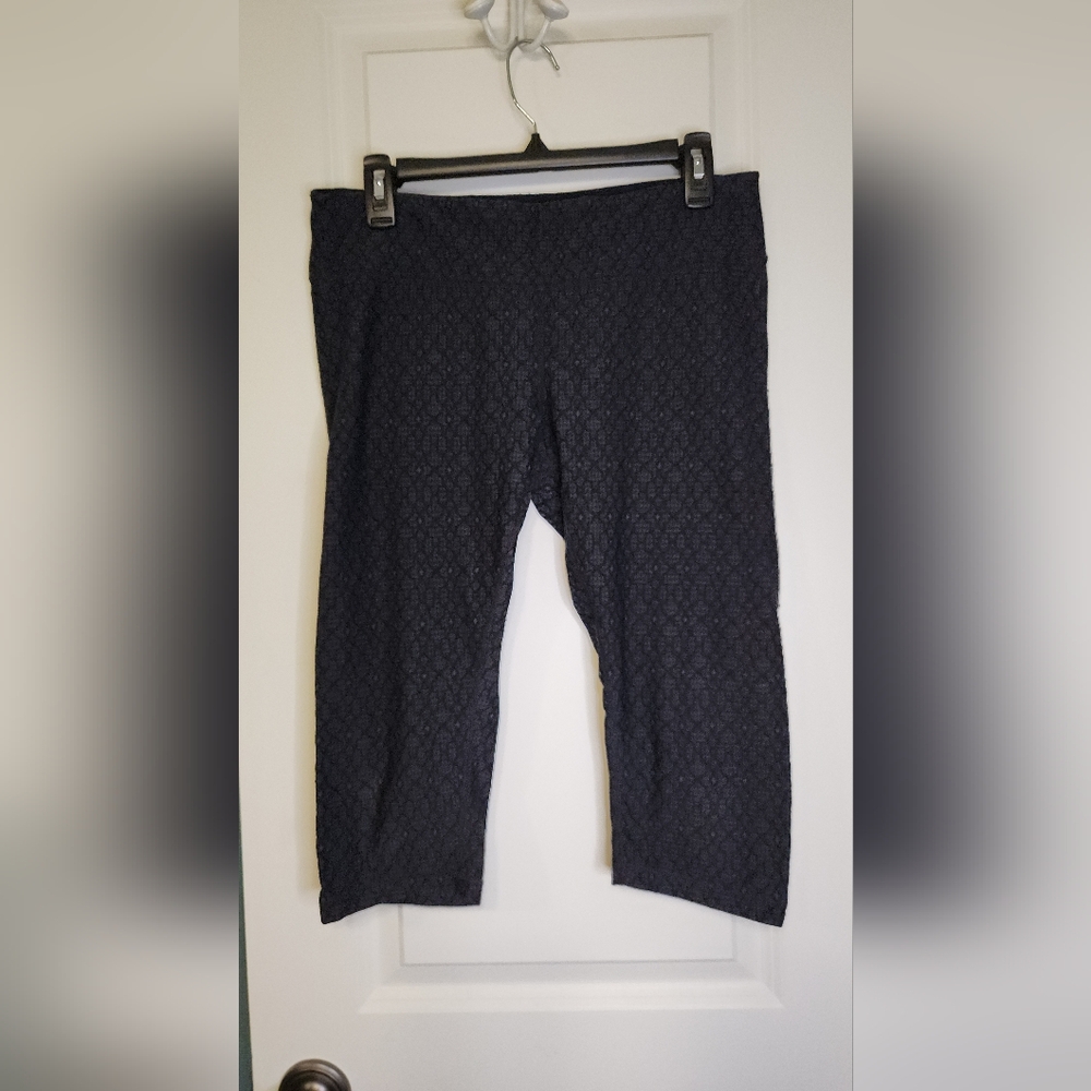 Prana Jaquard Misty Black Leggings Capris